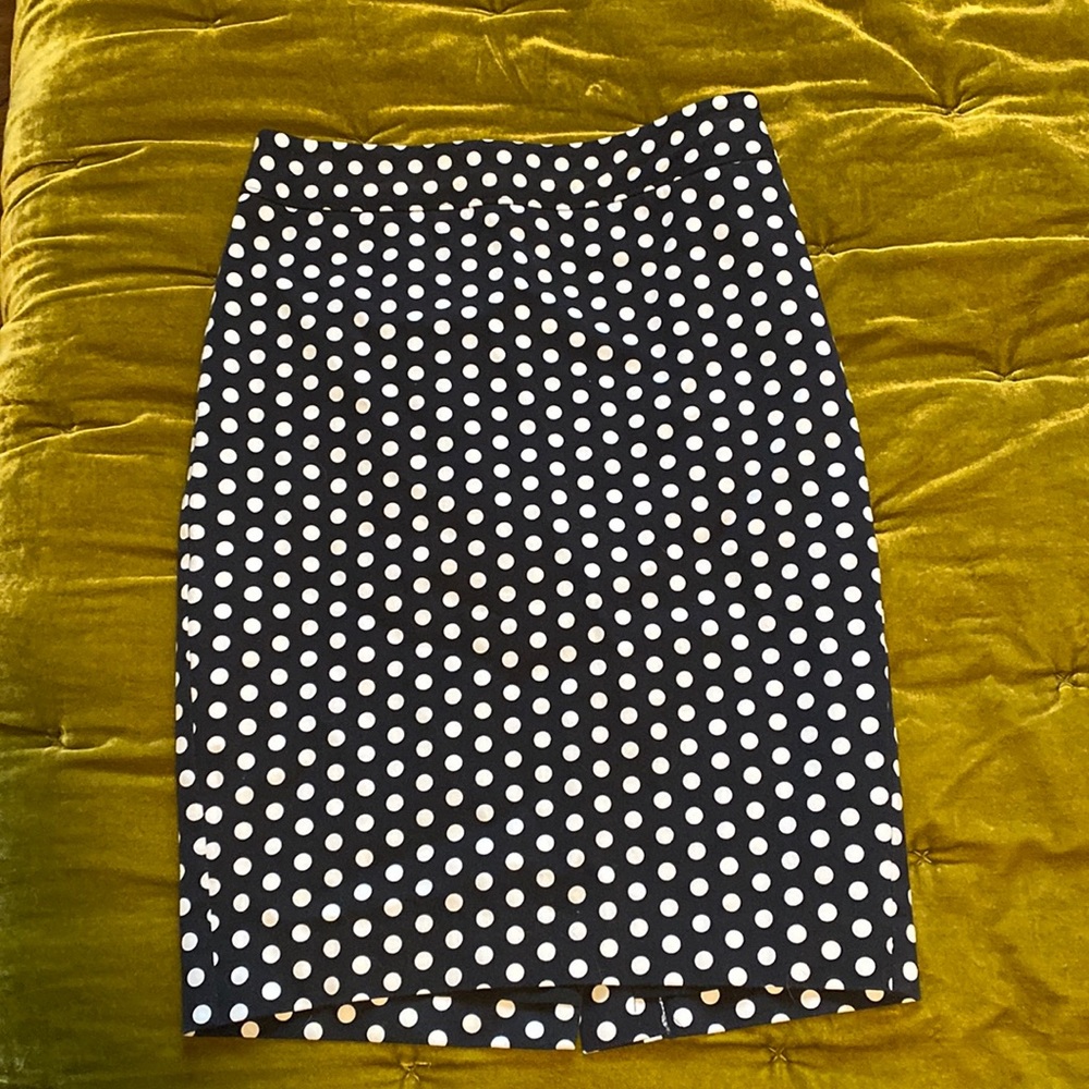 Polka dot skirt.
